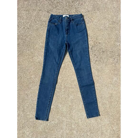 Pacsun Pants Women Size 25 Dark Wash Power Super Stretch Push Up Jegging Casual - Picture 1 of 6
